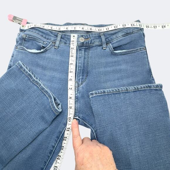 Levis 715 Jeans Slim Boot Women 31x33 Denim Stretch Western Rodeo Hipster Grunge - Picture 11 of 15